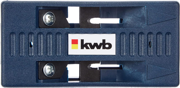 kwb Doppelseitiger Kantenschneider (2 Längenschneider und 4 Fase-Messer, 40 mm in Blau)
