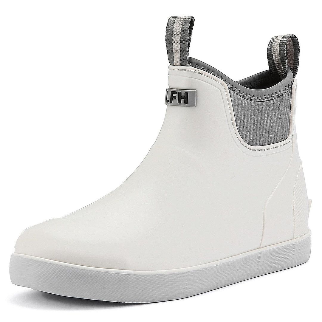 Gummistiefel Herren, Protective Wasserdicht Anti-Rutsch Stiefeletten, Atmungsaktiv Schwarz Chelsea-S