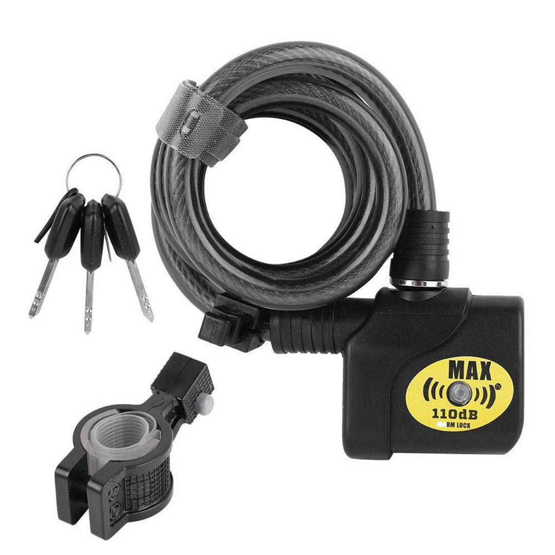 Fahrradschloss-Alarm mit universeller Fernbedienung, elektronischer 110-dB-Alarmketten-Sicherheitssc