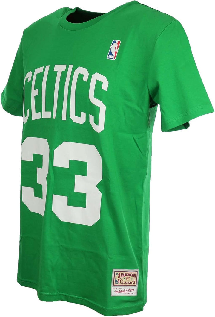 Mitchell & Ness Name & Number T-Shirt (NBA | HWC | NFL) Larry Bird - Kelly Grün L, Larry Bird - Kell