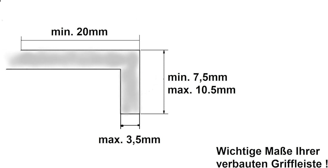 HANDTUCHHALTER GESCHIRRTUCHHALTER SCHWARZ ELOXIERT 270mm FÜR GRIFFLEISTEN IN KÜCHE Bad OHNE Bohren Z