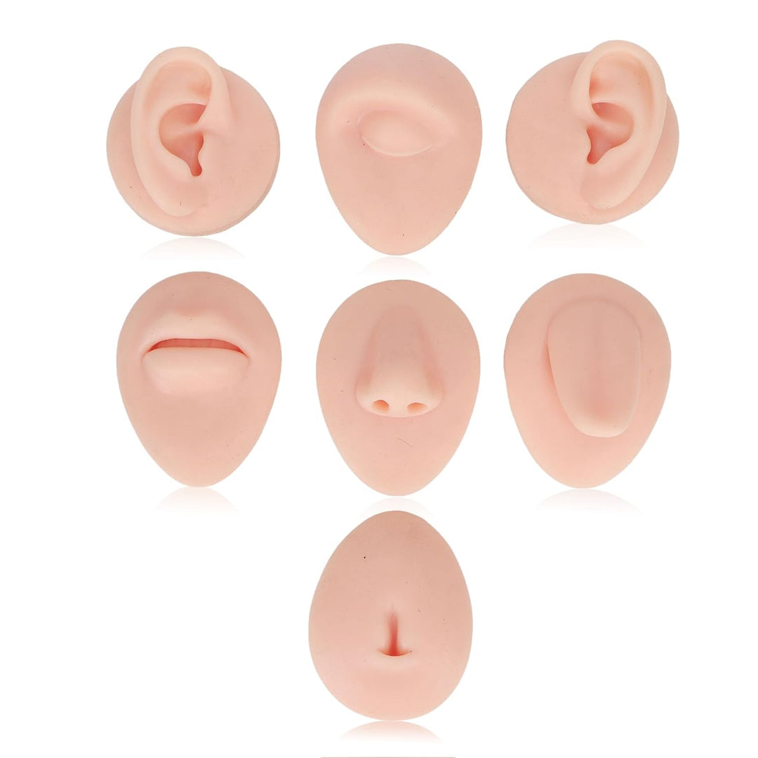 Silikon-Nasenmodell Weiches Silikon Flexibles Modell Körperteil-Display-Set Body-Piercing-Übungsmode