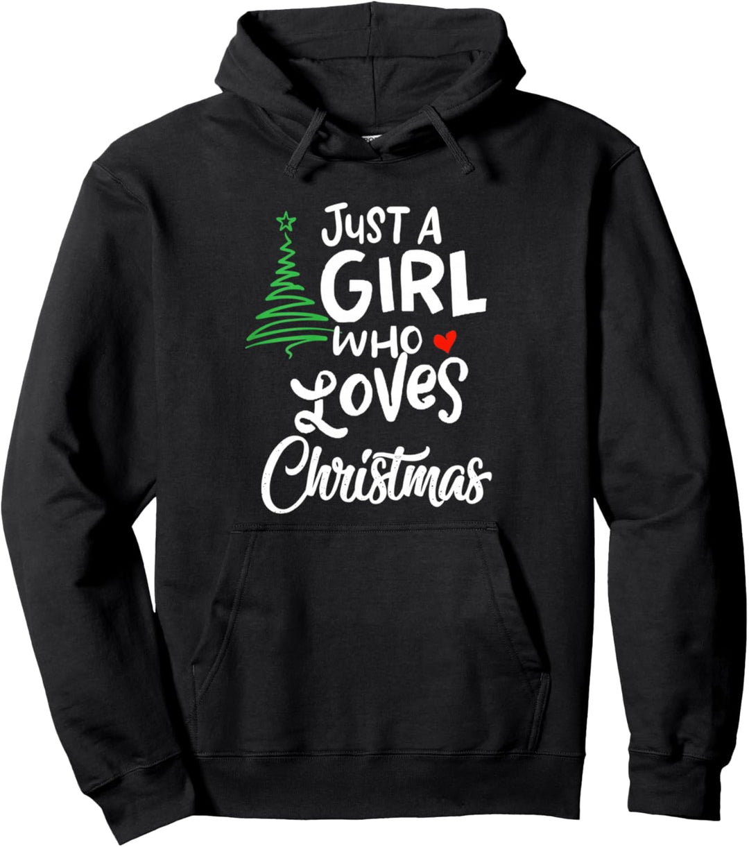 Nur ein Mädchen, das Weihnachten liebt, ein Geschenk für Pullover Hoodie