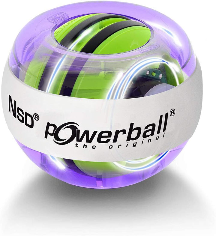 Powerball Autostart Multilight, gyroskopischer Handtrainer mit blau-rotem Lichteffekt inkl. Aufziehm