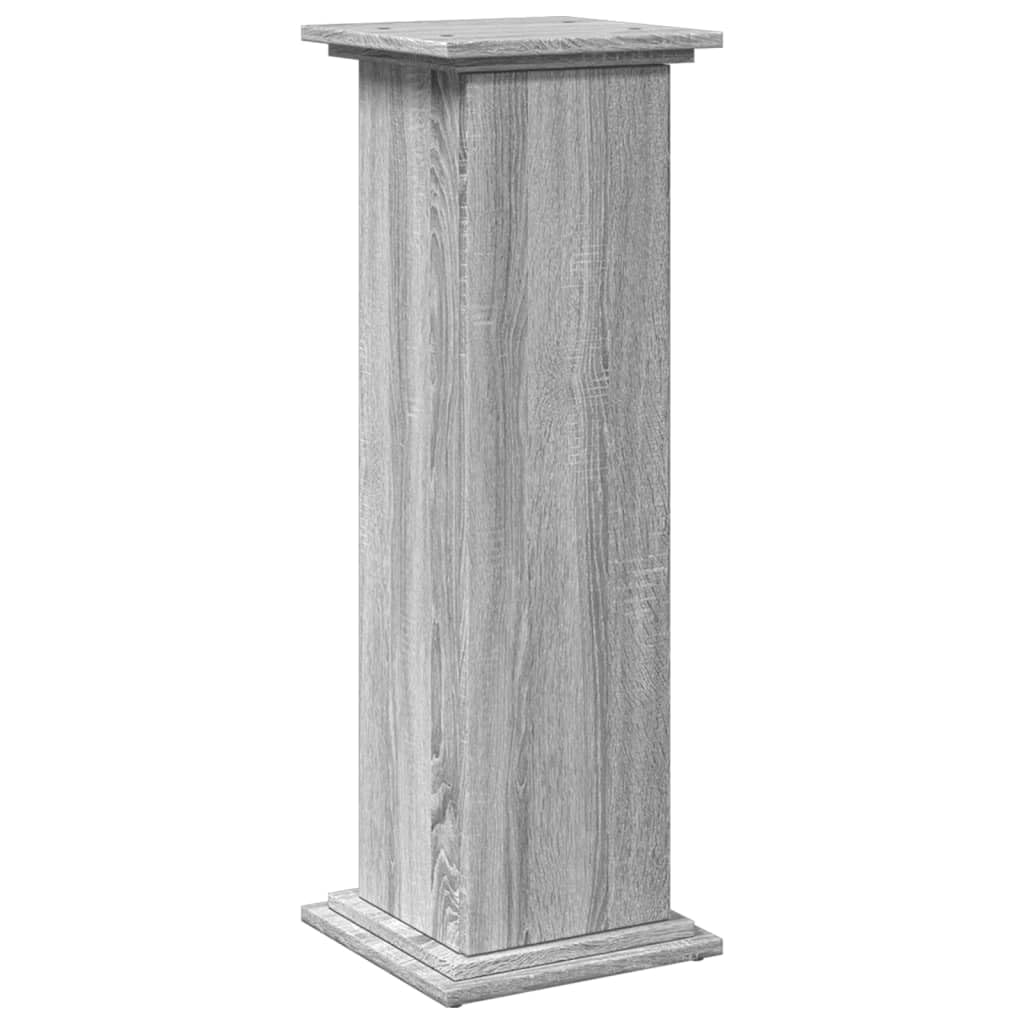 vidaXL Postament mit Stauraum Grau Sonoma 31x30x90 cm Holzwerkstoff
