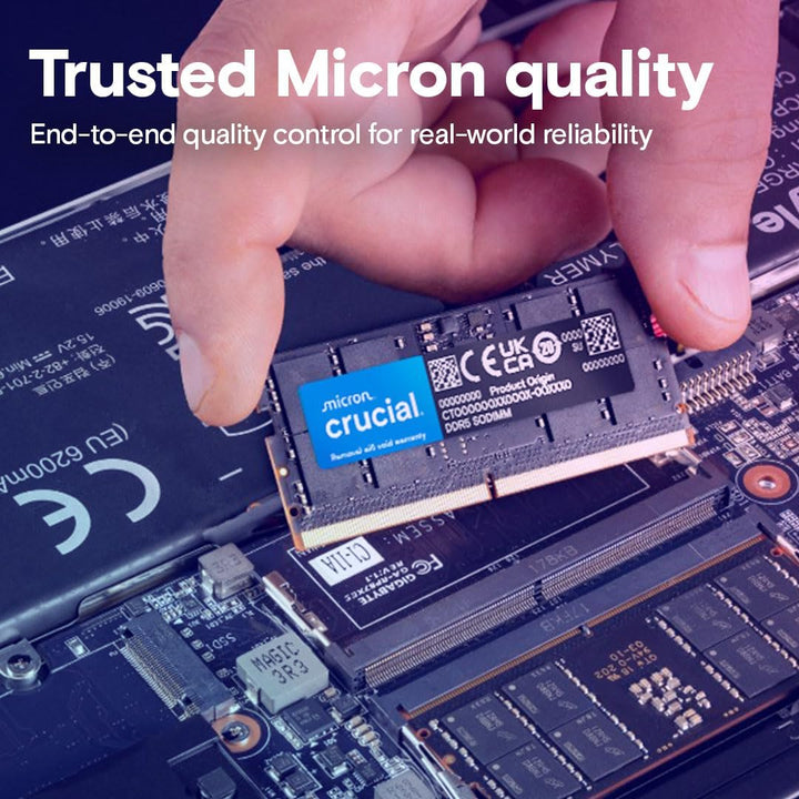Crucial RAM 32GB Kit (2x16GB) DDR5 4800MHz CL40 Laptop-Speicher CT2K16G48C40S5 32GB Kit (2x16GB) 480