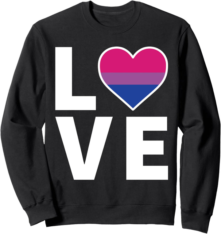 LGBTQ Bisexuelle Flagge Herz – LGBTQIA+ LOVE Bisexuell Sweatshirt
