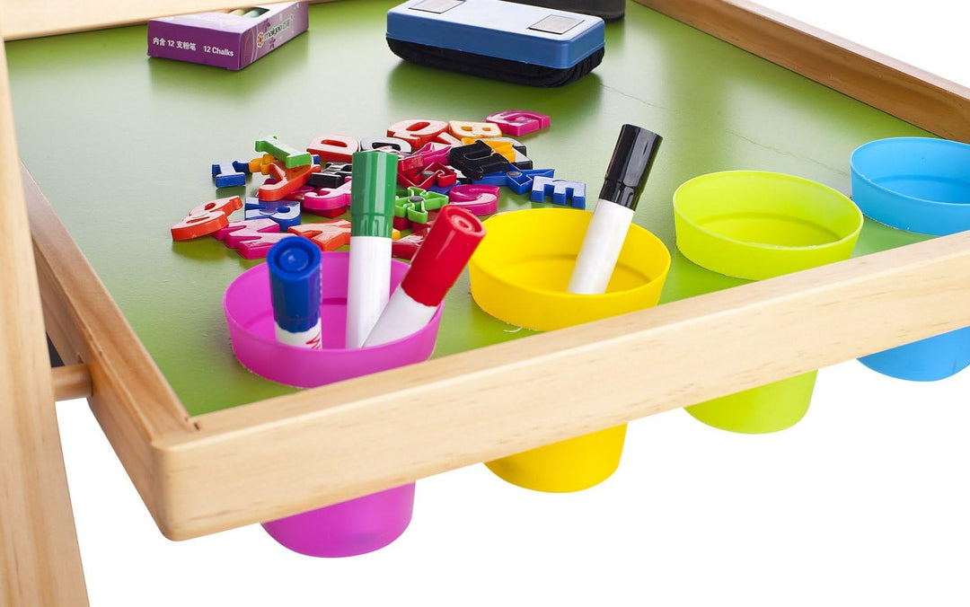 LEOMARK Maltafel für Kinder - Deluxe Tafel - Schreibtafel mit Zubehör, Kindertafel mit Kreide und Ma