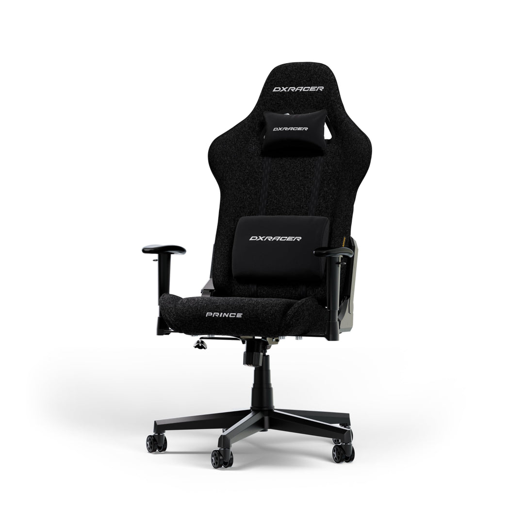 DXRacer Prince L Schwarz Stoff das Orginal Gaming Stuhl, Schreibtischstuhl, Bürostuhle, Office Chair