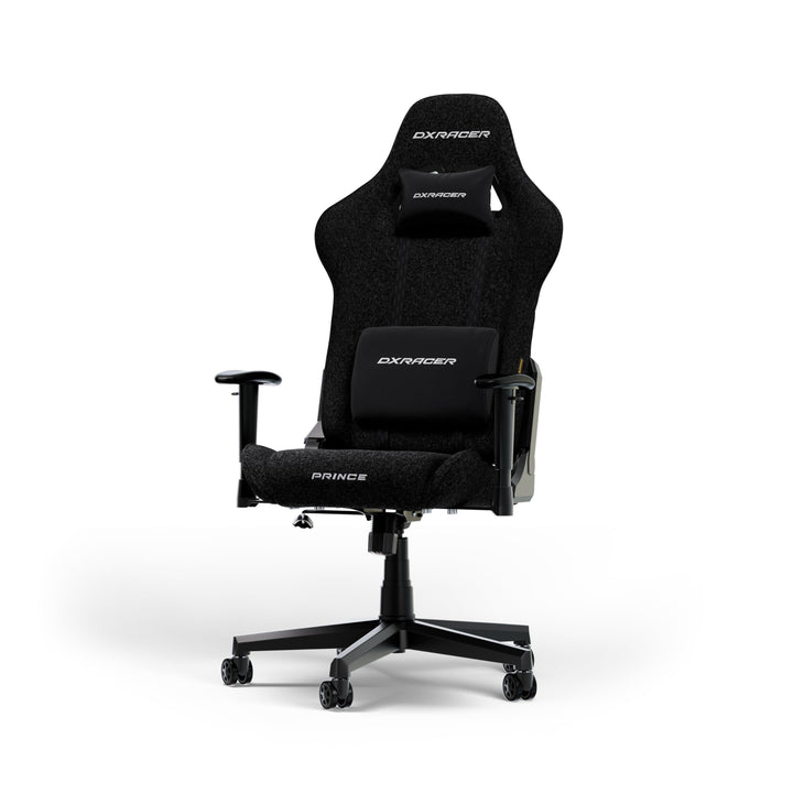 DXRacer Prince L Schwarz Stoff das Orginal Gaming Stuhl, Schreibtischstuhl, Bürostuhle, Office Chair