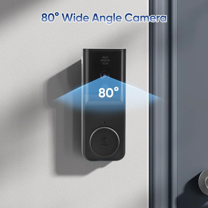 Türklingel mit Kamera, 1080P HD Drahtlose Video Türklingel, IP65 Wasserdicht, 4,3" IPS-Display inkl.