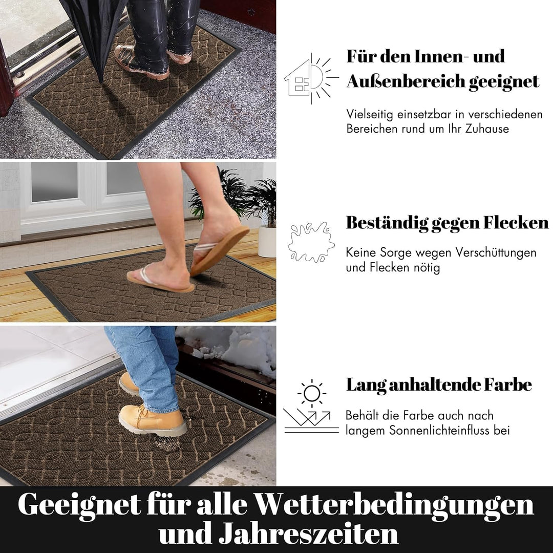 Yimobra Fussmatte Aussen, Waschbar Wetterfest, 92 x 61 cm, Robuste und Wasserabsorbierende, Schmutzr
