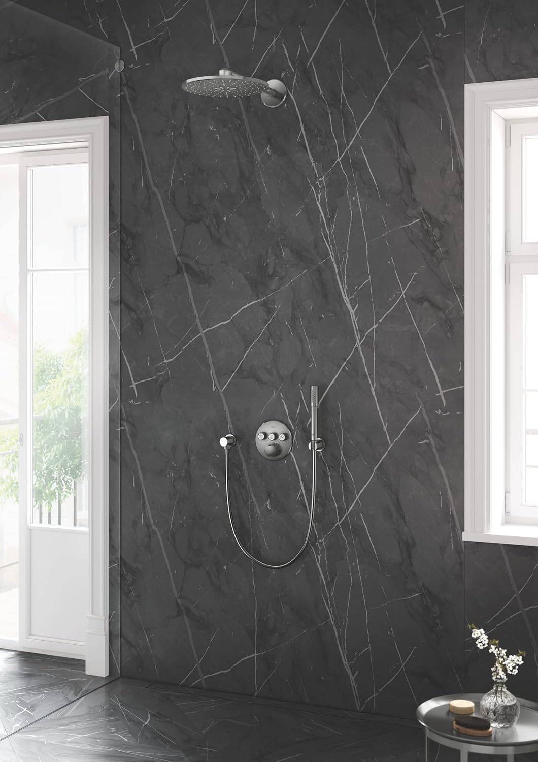 Grohe Rainshower Handbrausehalter, 27074DC0 Supersteel, Supersteel