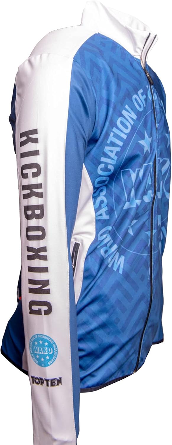 TOP TEN Trainingsjacke „WAKO Emotion“ S Blau - Weiss, S Blau - Weiss