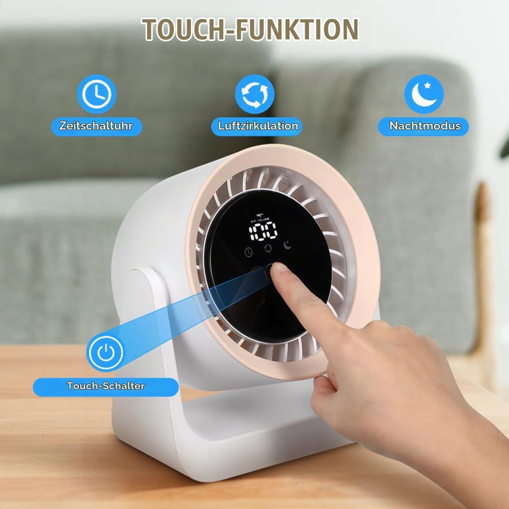 Cabilock USB Tischventilator mit Eispack Tragbarer Leiser mit Verstellbaren Geschwindigkeiten Schlaf