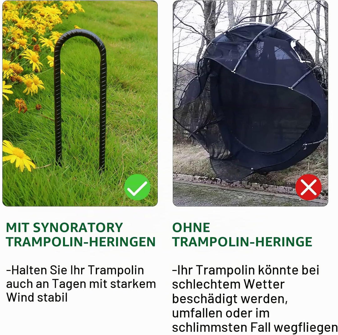 Bodenanker Trampolin 8pcs 8 Stück U Schwarz, 8 Stück U Schwarz