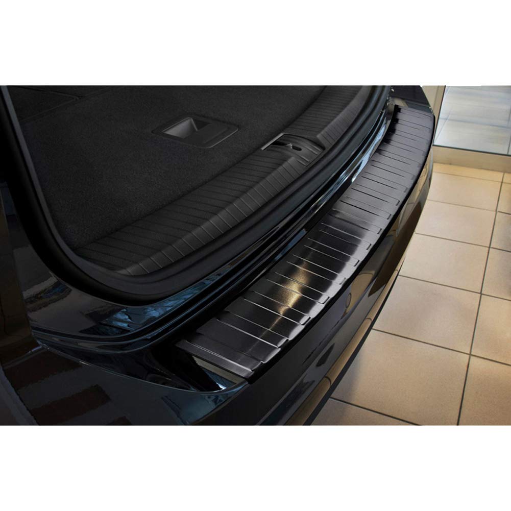 Avisa Schwarz Edelstahl Heckstossstangenschutz kompatibel mit Volkswagen Touran III 2015- inkl. R-Li