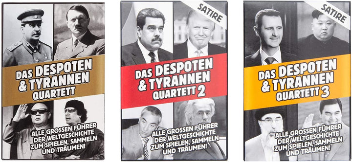 GOODS+GADGETS Tyrannen &amp; Despoten Quartett - Das Diktatoren Kartenspiel die 32 übelsten Führer der G