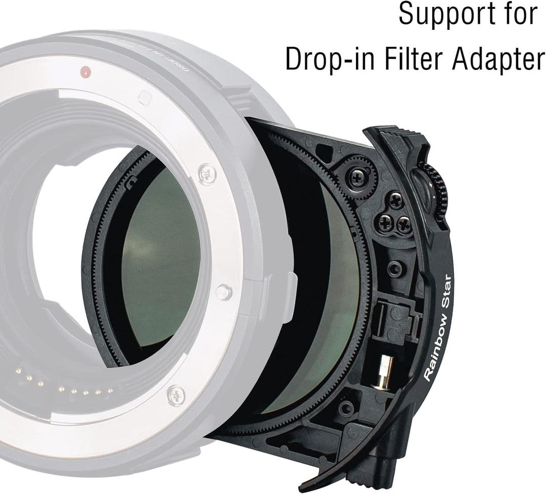 Meike Rainbow Star Drop-In Filter für Canon und Meike Drop-In Filter Mount Adapter Serie MK-EFTR-RSS