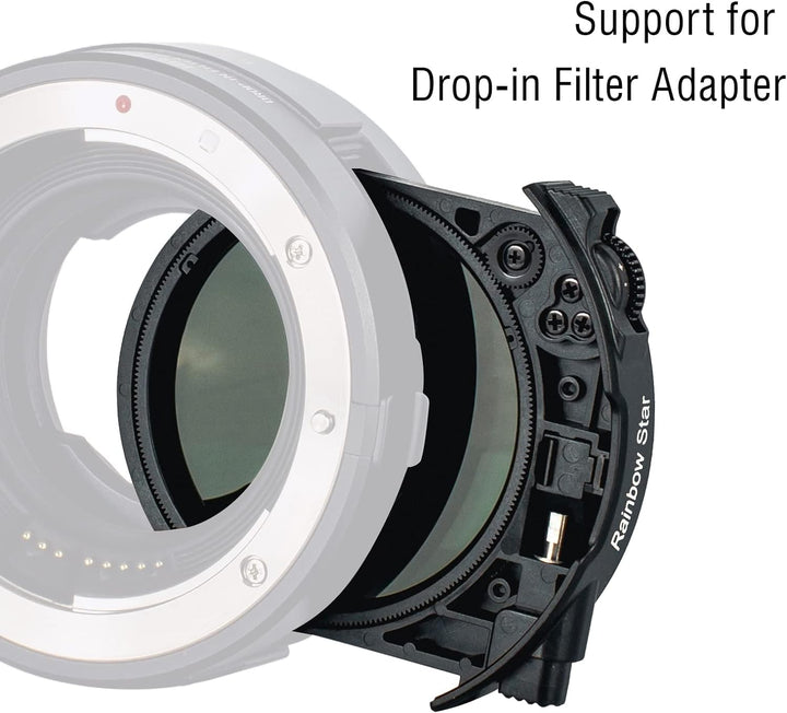 Meike Rainbow Star Drop-In Filter für Canon und Meike Drop-In Filter Mount Adapter Serie MK-EFTR-RSS