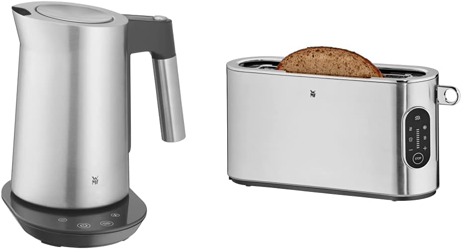 WMF Kineo Wasserkocher mit Temperatureinstellung 1,6l, Kalkfilter, 3 W & Lumero Toaster Langschlitz