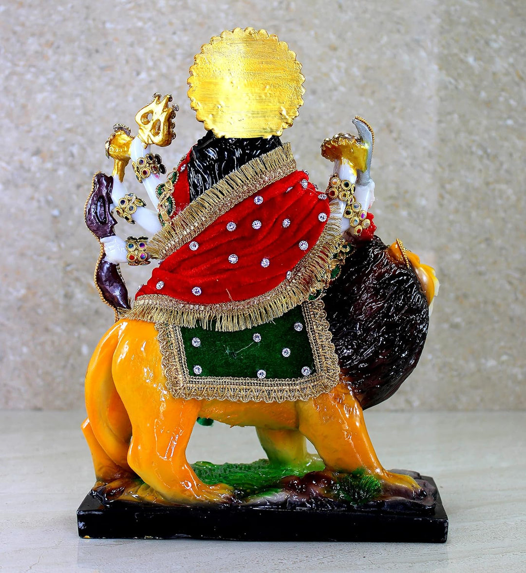 eSplanade Resin Maa Durga MATA Rani Sherawali Murti Idol Statue Sculpture (1561APC), 1561APC