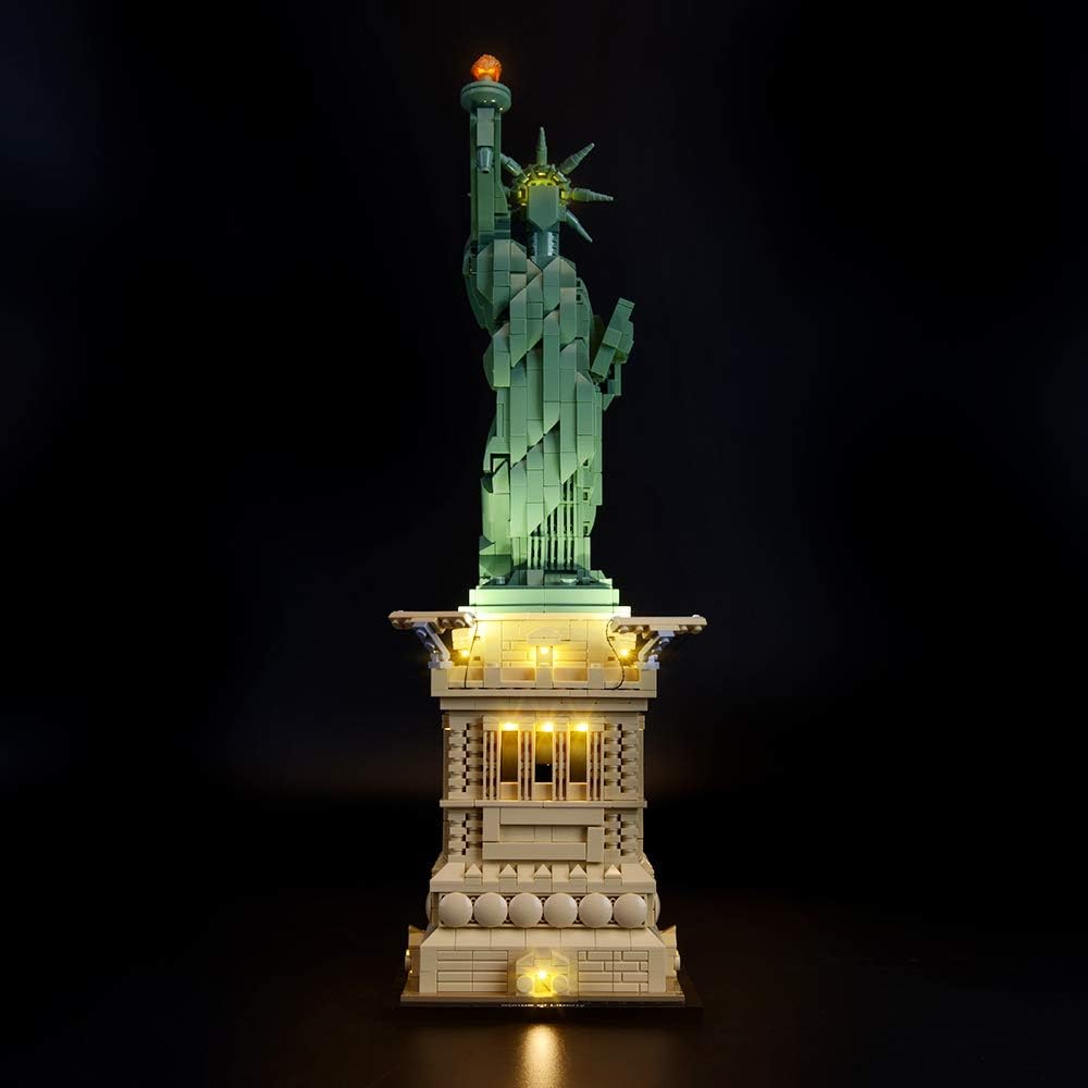 Briksmax Led Beleuchtungsset für Architecture Freiheitsstatue, Kompatibel Mit Lego 21042 Bausteinen