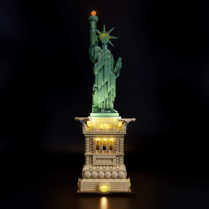 Briksmax Led Beleuchtungsset für Architecture Freiheitsstatue, Kompatibel Mit Lego 21042 Bausteinen