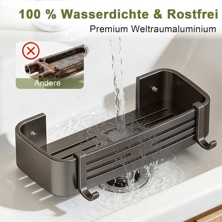 Sufdari Duschablage Ohne Bohren, Wasserdichter und Rostfreier Duschregal, Badezimmer Regal Organizer