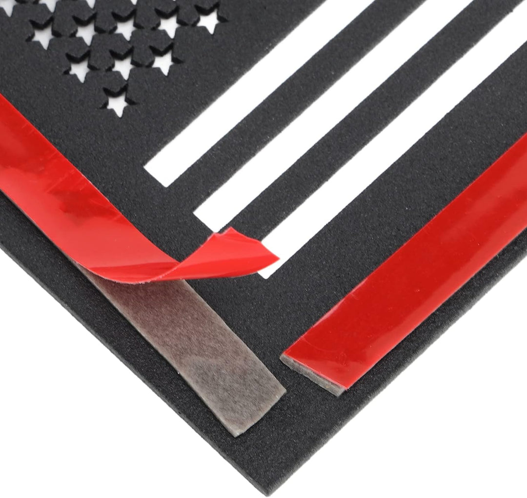 Fensteraufkleber für die Hintere Tür, 2 Stück Aluminiumlegierung, Glasscheiben-Flaggenstreifen-Aufkl