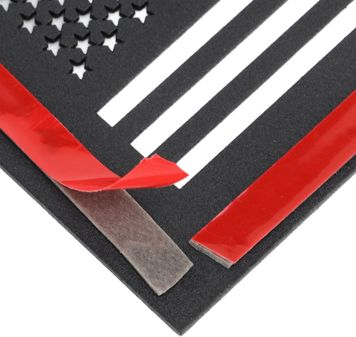 Fensteraufkleber für die Hintere Tür, 2 Stück Aluminiumlegierung, Glasscheiben-Flaggenstreifen-Aufkl