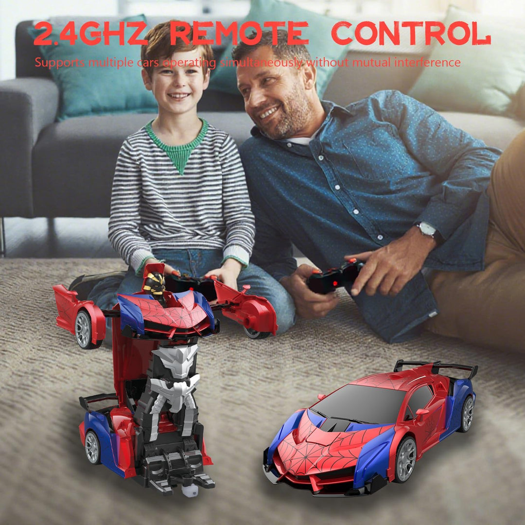 Ferngesteuertes Auto RC Transform Spielzeug ab 4 5 6 7 8 9 Jahre Junge Mädchen, 2.4G 360° Drehung 2