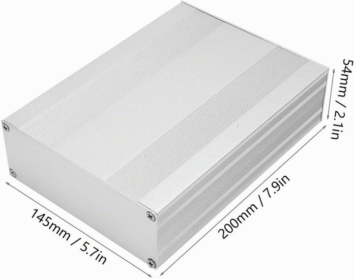 Aluminiumgehäuse, 200 * 145 * 54mm Aluminium Gehäuse Box Kühlbox DIY Elektronisches Anschlussdose Wa