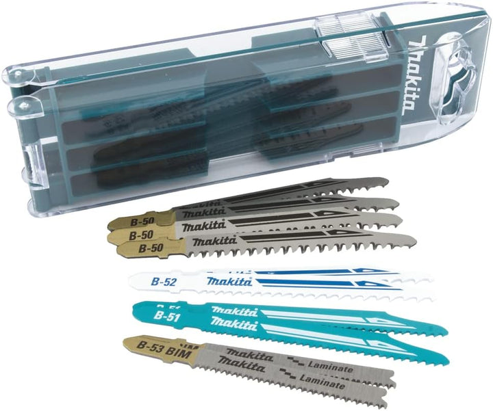 Makita B-44426 Stichsägeblatt-Set B 10-teilig mit Aufbewahrungsbox, ideal für Schnitte in Holz, Meta