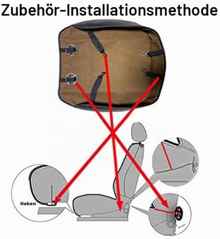Sitzbezug, Yosoo PU-Leder-Auto-Ersatz-Sitzkissenpolster Vordersitz-Schutzmattenbezug für 4-türige Li