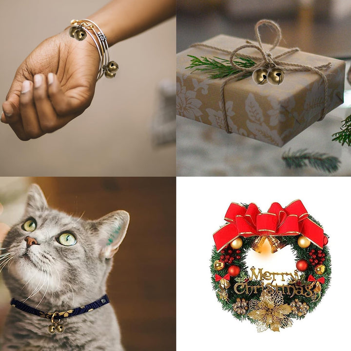Vintage Bronze Metallglöckchen, 200 Stück Mini Jingle Bell, Schellen Mit Öse, DIY Dekoration Für Sch