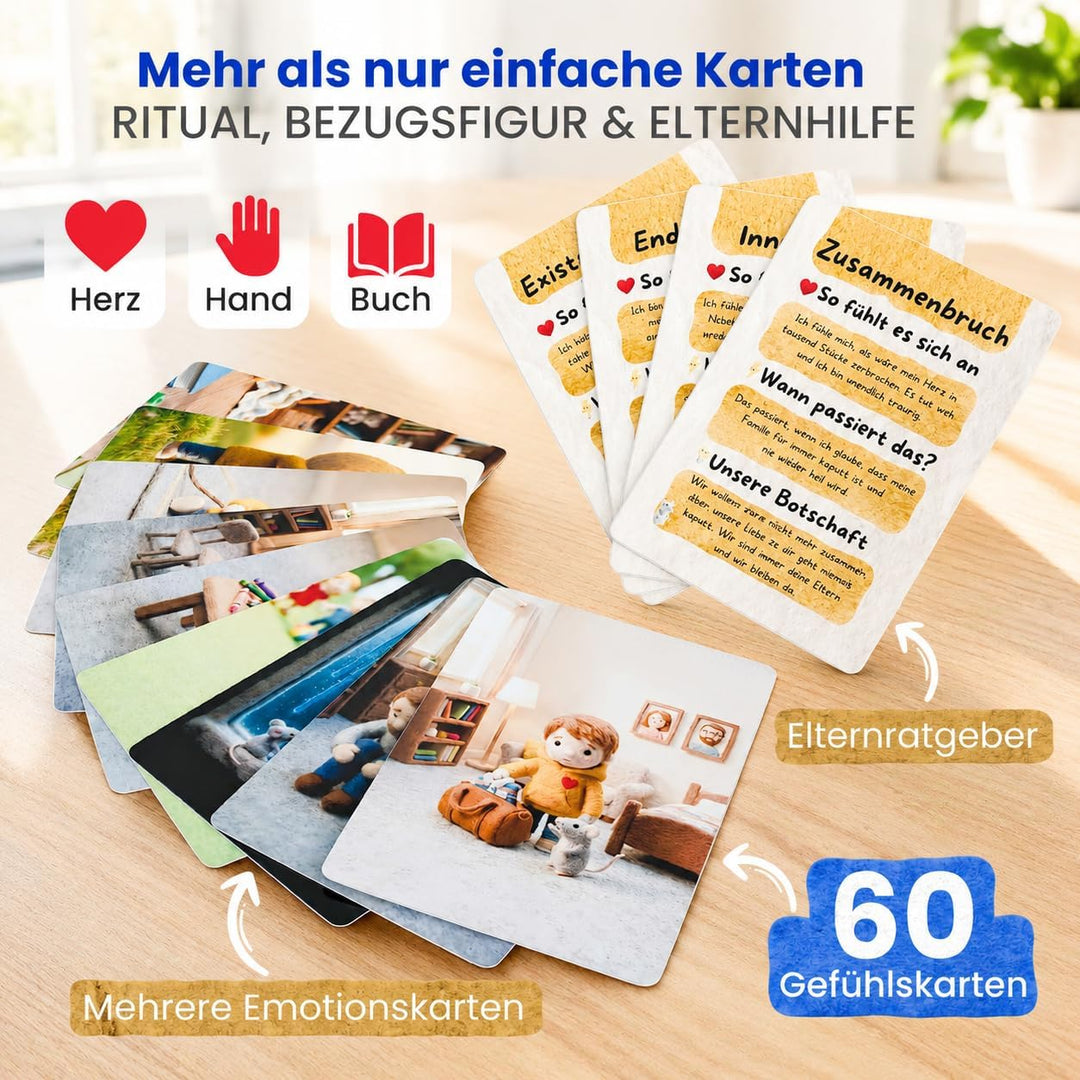 Gefühlskarten für Kinder bei Trennung & Scheidung – 60 pädagogische Emotionskarten zur Selbstregulat