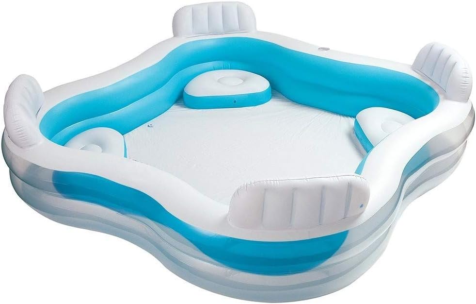 Intex 56475 Planschbecken, 4 Sitze, 229 x 229 x 66 cm