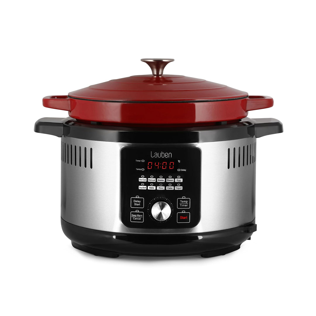 Lauben OvenSafe® Multikocher 6000RS Multifunktionaler Topf mit 6 l Fassungsvermögen, 10 Programme, g