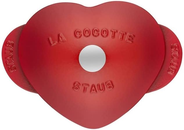 Staub 40509-798-0 Cocotte/Bräter, Herz 20 cm, 1,75 L, mit mattschwarzer Emaillierung im Inneren des