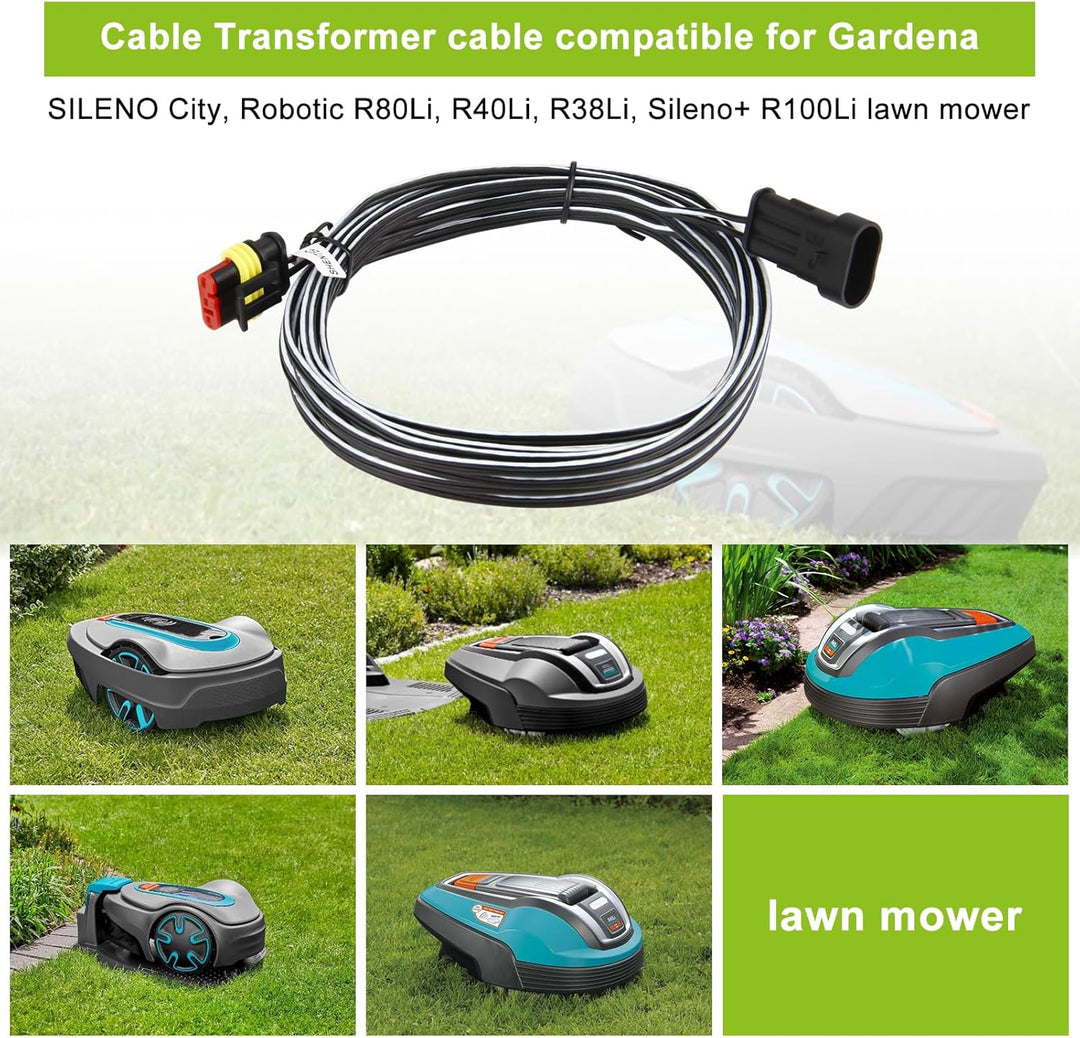 Shentec 5M Niederspannungskabel Transformator Kabel kompatibel mit Gardena Robotic R38Li, R40Li, R80