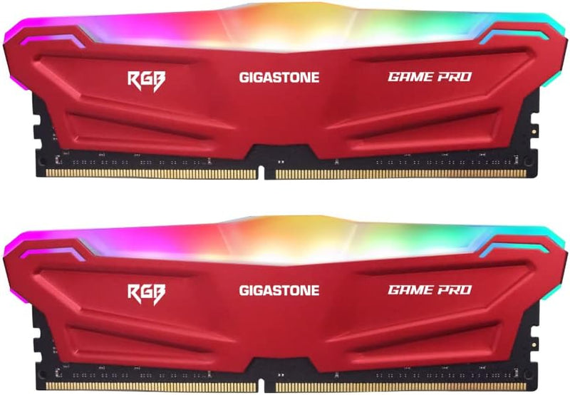 [ RGB DDR4 RAM ] Gigastone Red RGB Game PRO Desktop RAM 32GB (2x16GB) DDR4 Ram 32GB DDR4-3200 MHz PC