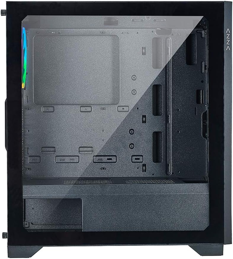 AZZA Hive - ATX Mid Tower Gaming Gehäuse, Design für optimalen Airflow, mit ARGB Lüfter, Schwarz