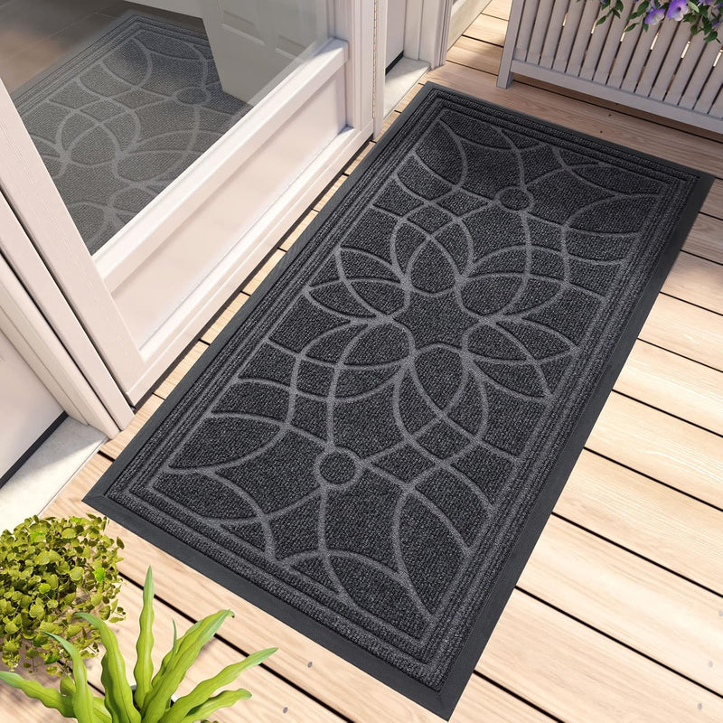 DEXI Fussmatte Aussen rutschfest 60×120 cm,Schmutzfangmatte Outdoor Waschbar,wetterfest Fussmatte au