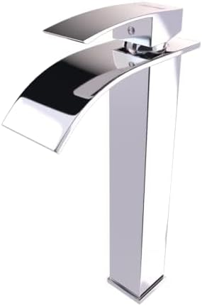 Hoch Wasserhahn Wasserfall Bad, Einhebelmischer, Waschtischarmatur Chrom, Keramikventil Waschtischmi
