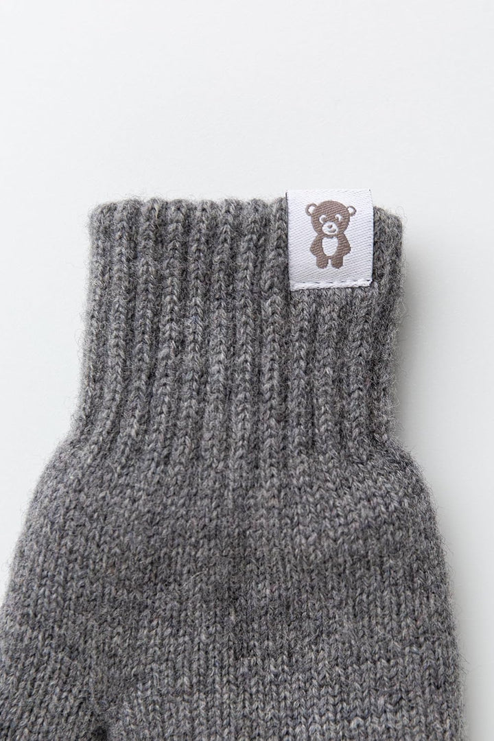 KNITAS Doppellagen Strickhandschuhe aus Wolle für Baby Kleinkind I Winter Warme Gestrickte Handschuh