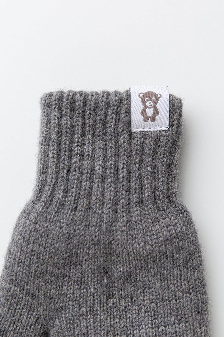 KNITAS Doppellagen Strickhandschuhe aus Wolle für Baby Kleinkind I Winter Warme Gestrickte Handschuh