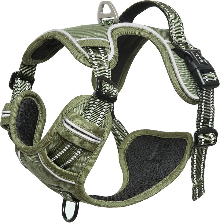 HEELE Hundegeschirr, Hundegeschirr Grosse Hunde Anti Zug Geschirr Hunde mit Griff Brustgeschirr Weic