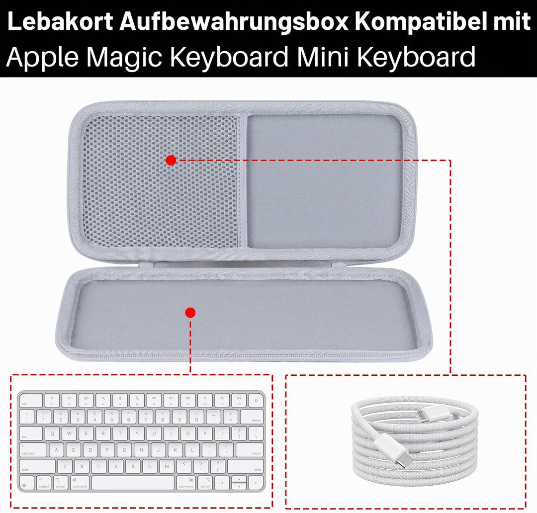 Lebakort Hart Schutz Hülle Etui Tasche für Apple Magic Mini Keyboard | Hartschale, kratzfest, schmut
