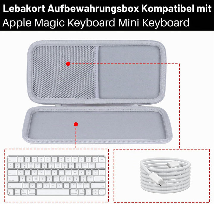 Lebakort Hart Schutz Hülle Etui Tasche für Apple Magic Mini Keyboard | Hartschale, kratzfest, schmut